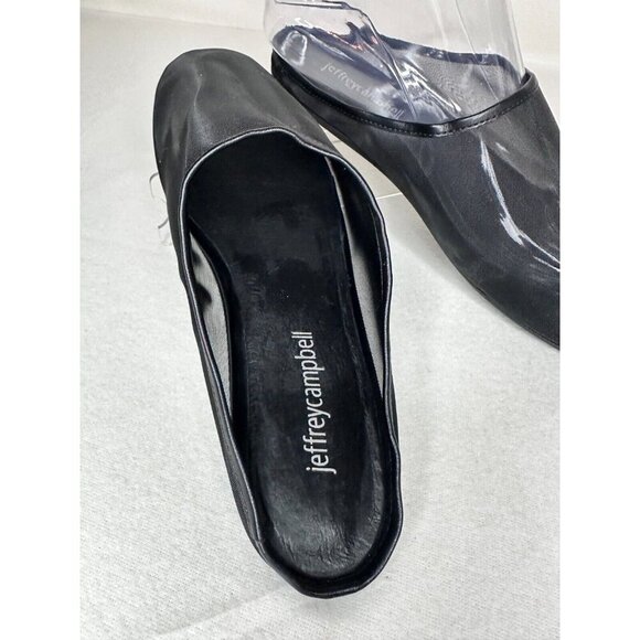 Jeffrey Campbell Nutcracker Black Flats Women's Size 7 Mesh Mules Ballet NWOT - Picture 6 of 10